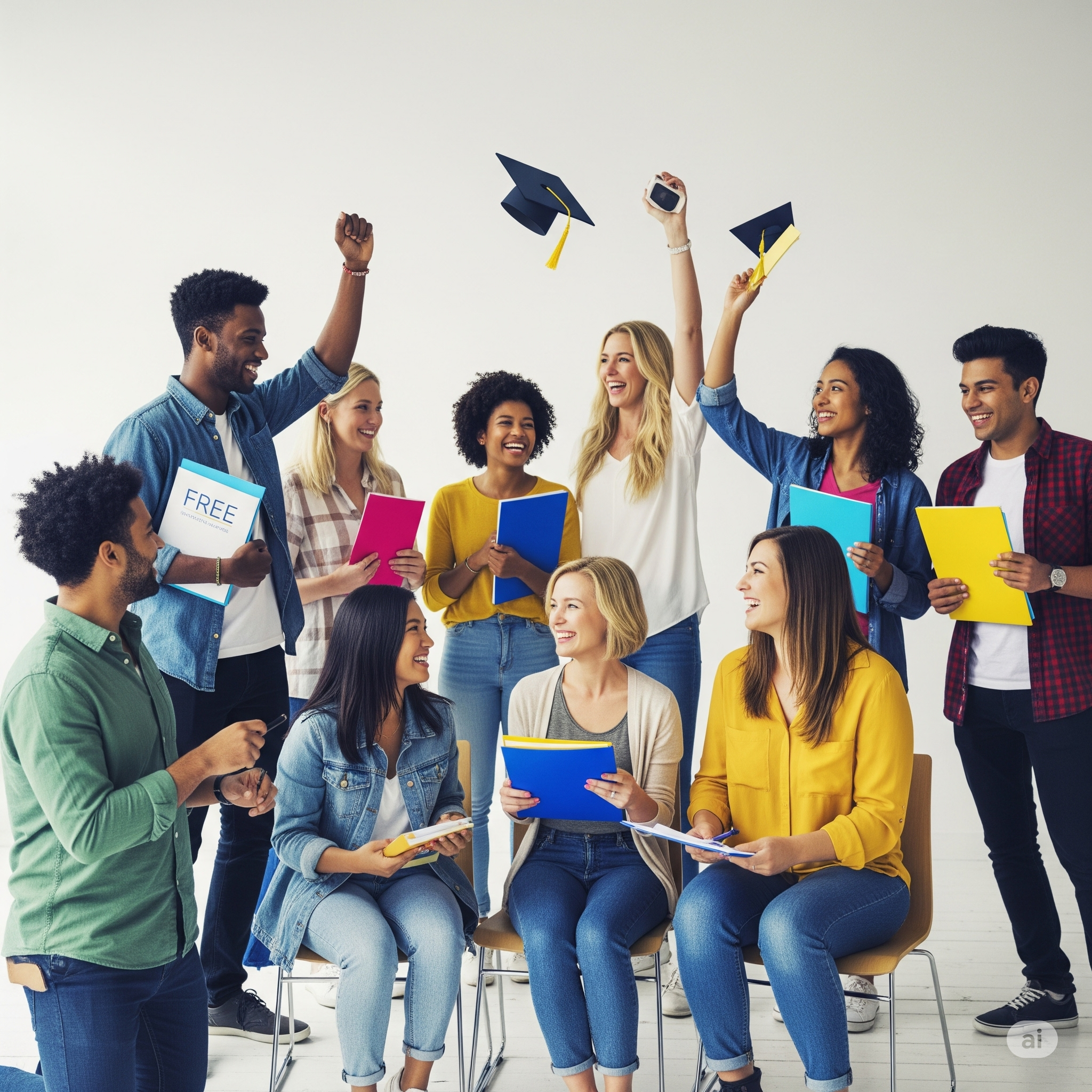 Happy students